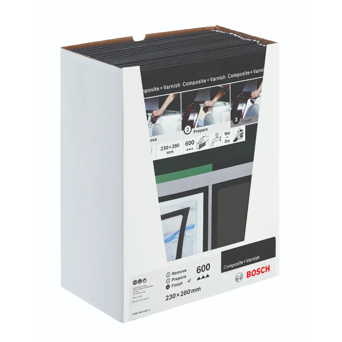 Bosch Handschleifpapier SiC wasserfest, 230 x 280 mm, P600