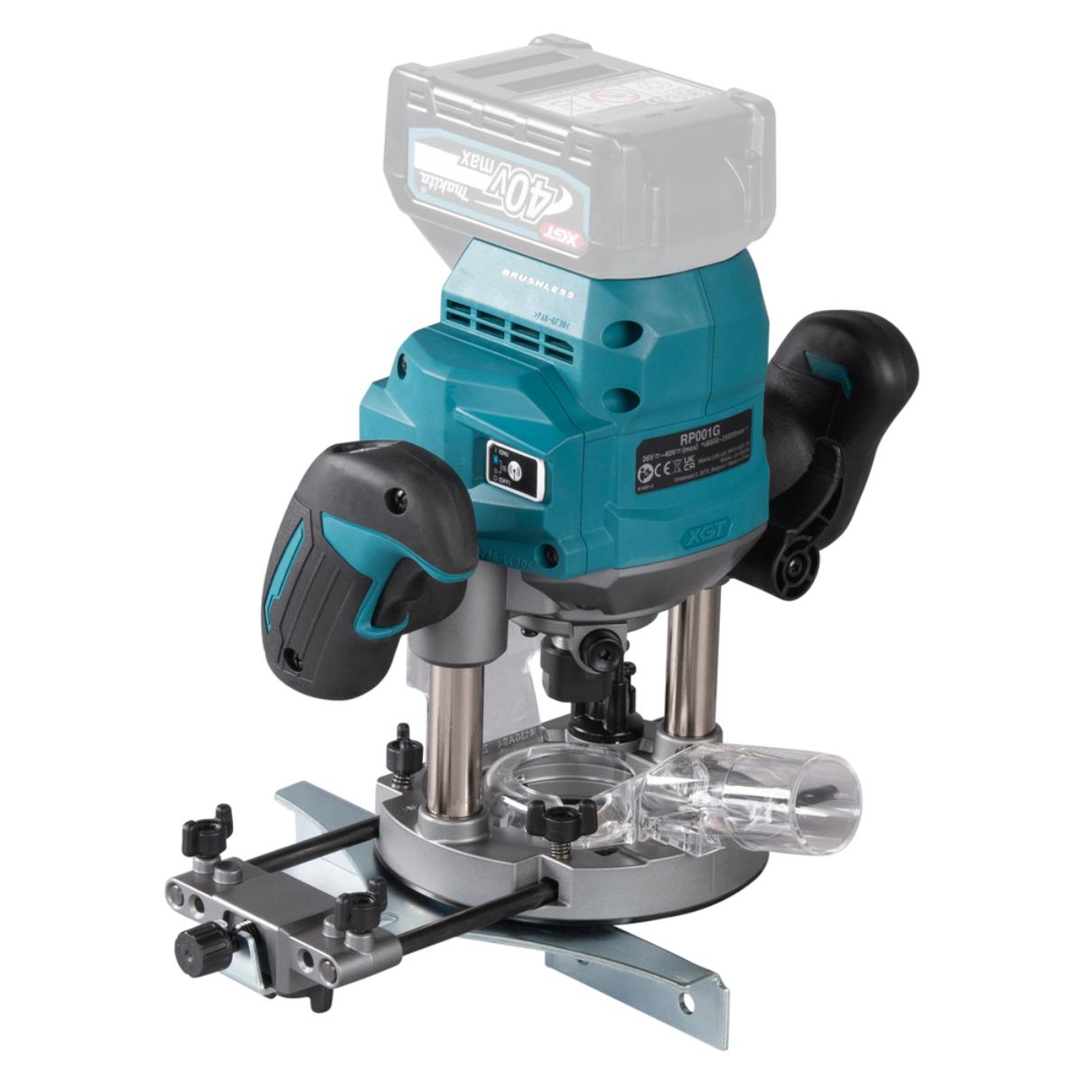 Makita Akku-Oberfräse XGT - 40V max. 12 mm - 8.000-25.000 U/min - RP001GZ