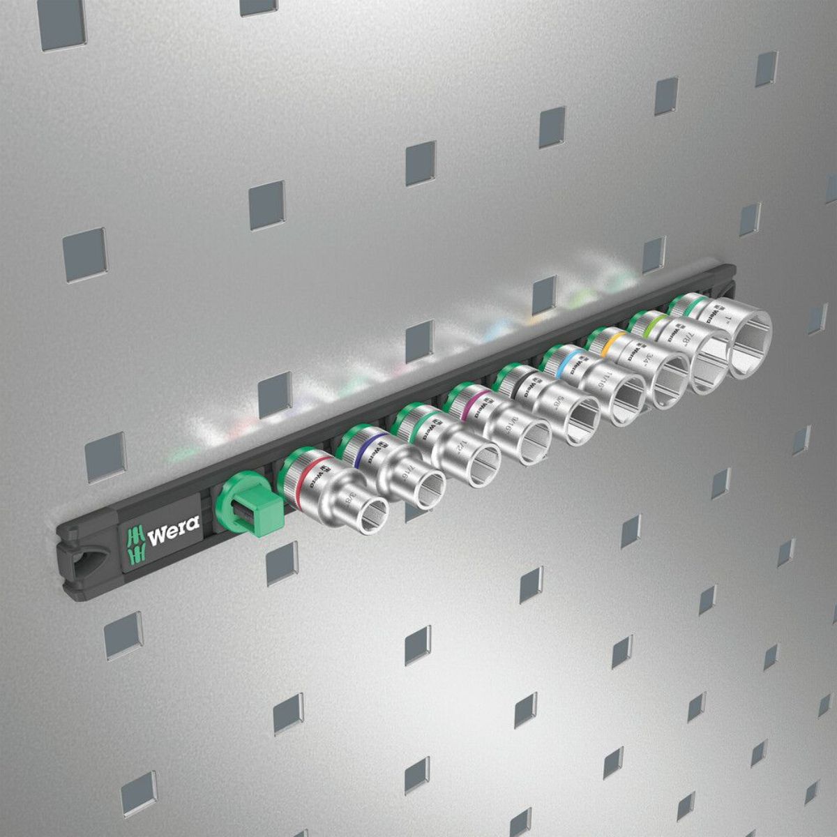 Wera Nuss-Magnetleiste C Imperial 1 Zyklop Steckschlüsseleinsatz-Satz, 1/2"-Antrieb, zöllig, 9-tlg