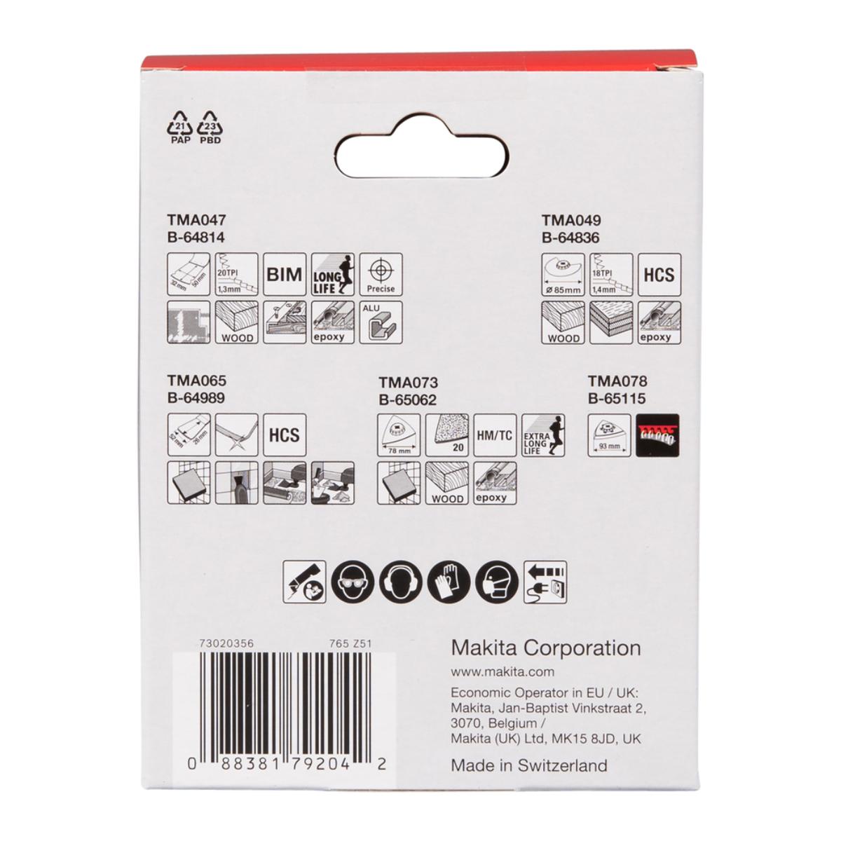 Makita Multifunktionswerkzeug-Set Renovierungs-Set Starlock - 5-teilig - E-16994