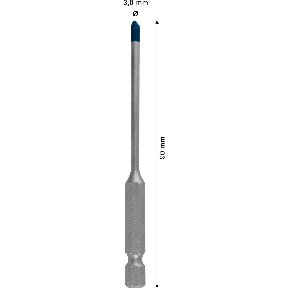 Bosch EXPERT HEX-9 Hard Ceramic Bohrer, 3 x 90 mm