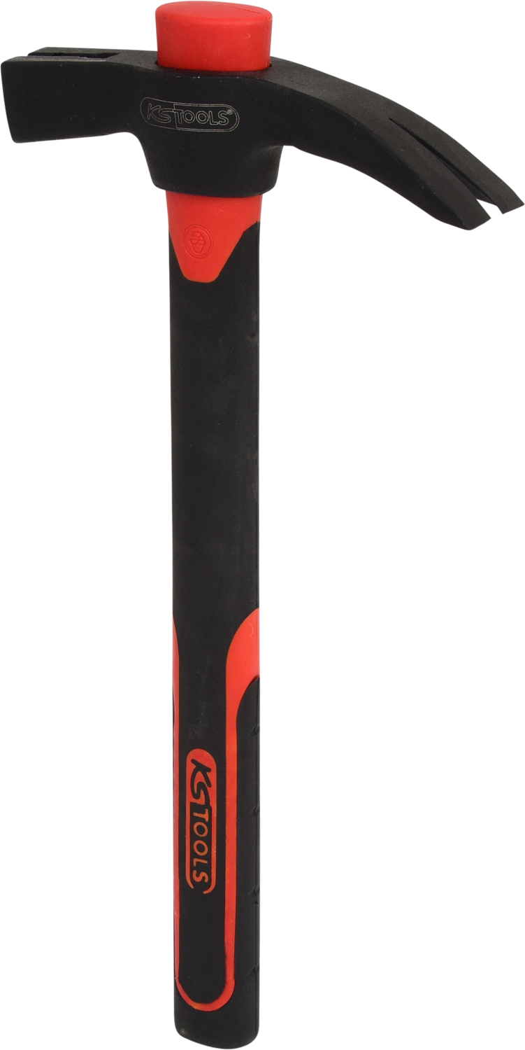 KS Tools Klauenhammer mit Fiberglasstiel, 700g