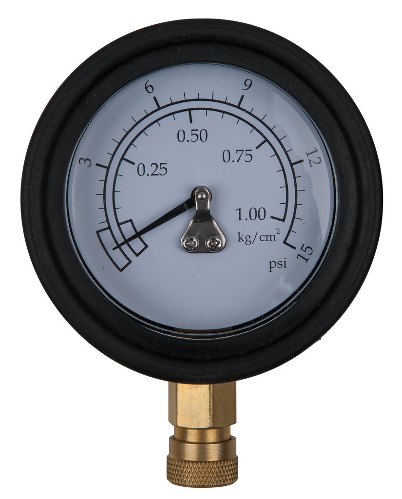 KS Tools Manometer Ø 75,0 mm, 0 - 1 bar mit 1/4" Schnellkupplung