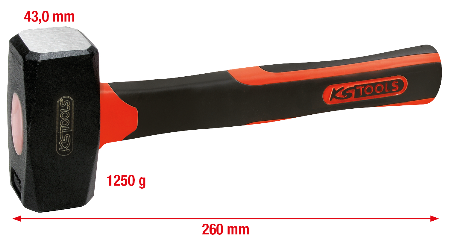 KS Tools Fäustel mit Fiberglasstiel