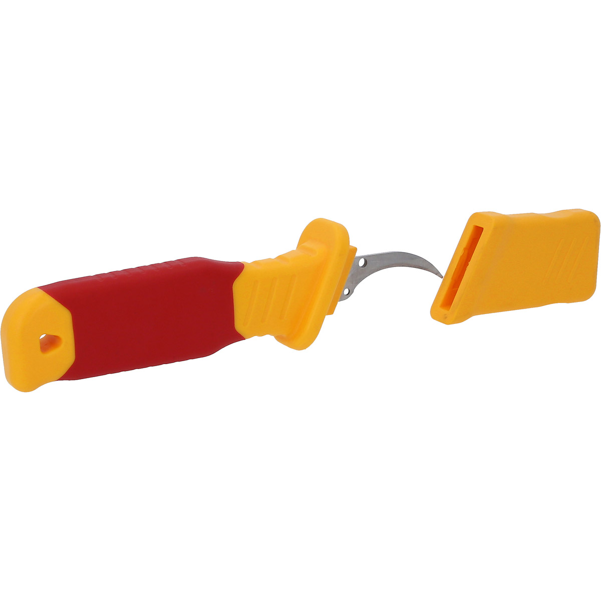KS Tools Kabelmesser mit Schutzisolierung und Hakenklinge, 200mm