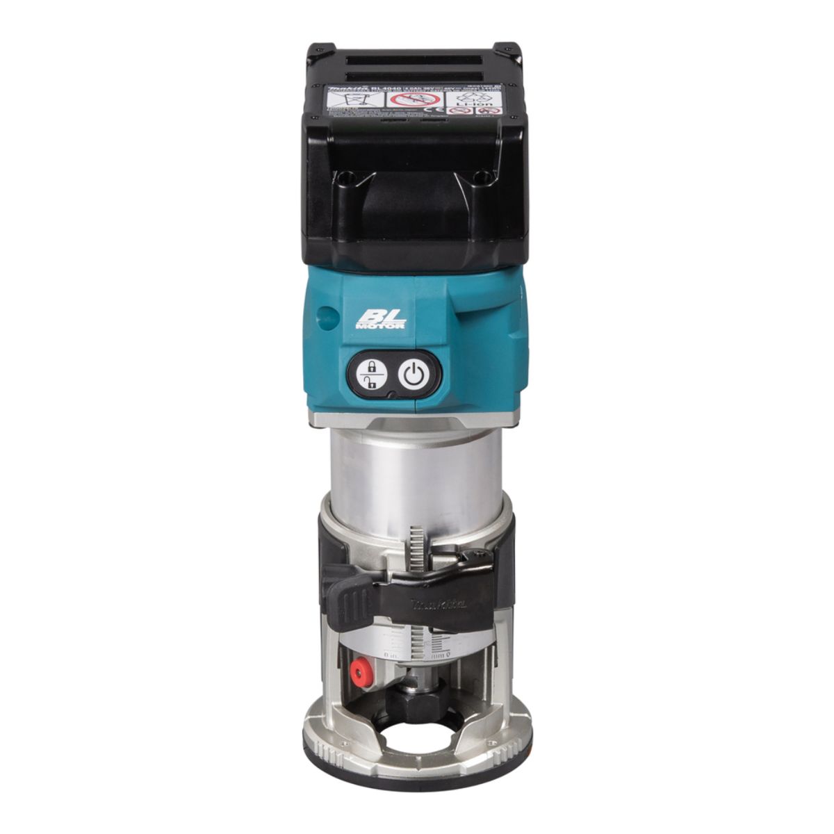 Makita Akku-Multifunktionsfräse 40V max. / 4,0 Ah, 2 Akkus + Ladegerät im MAKPAC RT001GM205