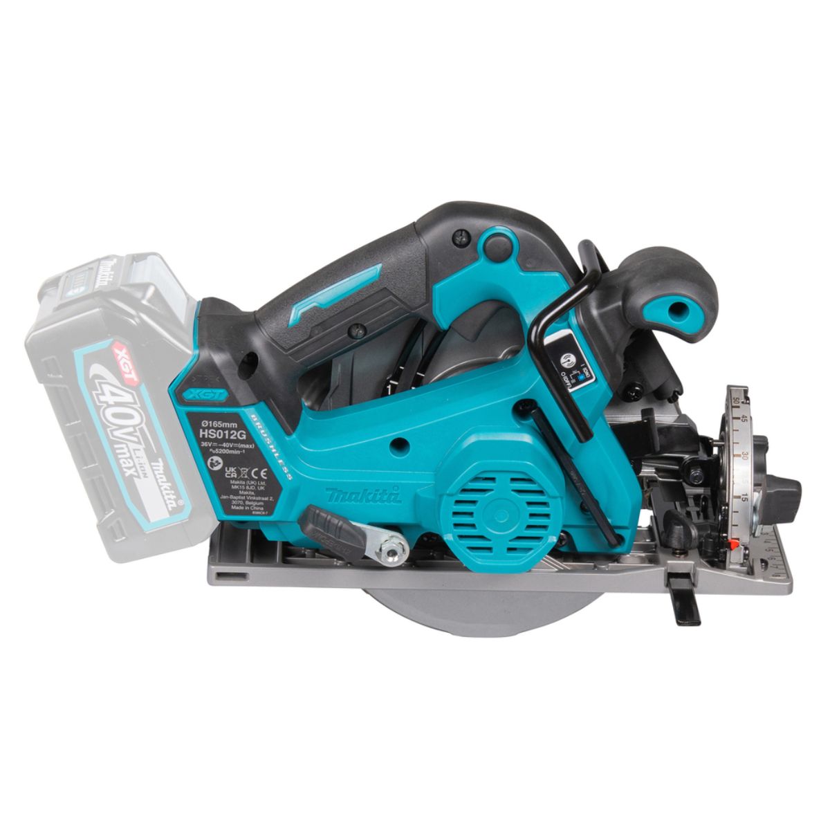 Makita Akku-Handkreissäge 57 mm 40V max. (ohne Akku, ohne Ladegerät) HS012GZ