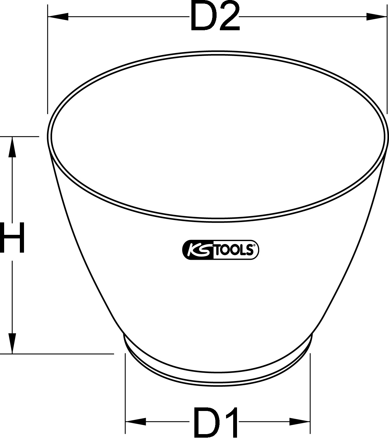 KS Tools Gipsbecher, 0,65 Liter