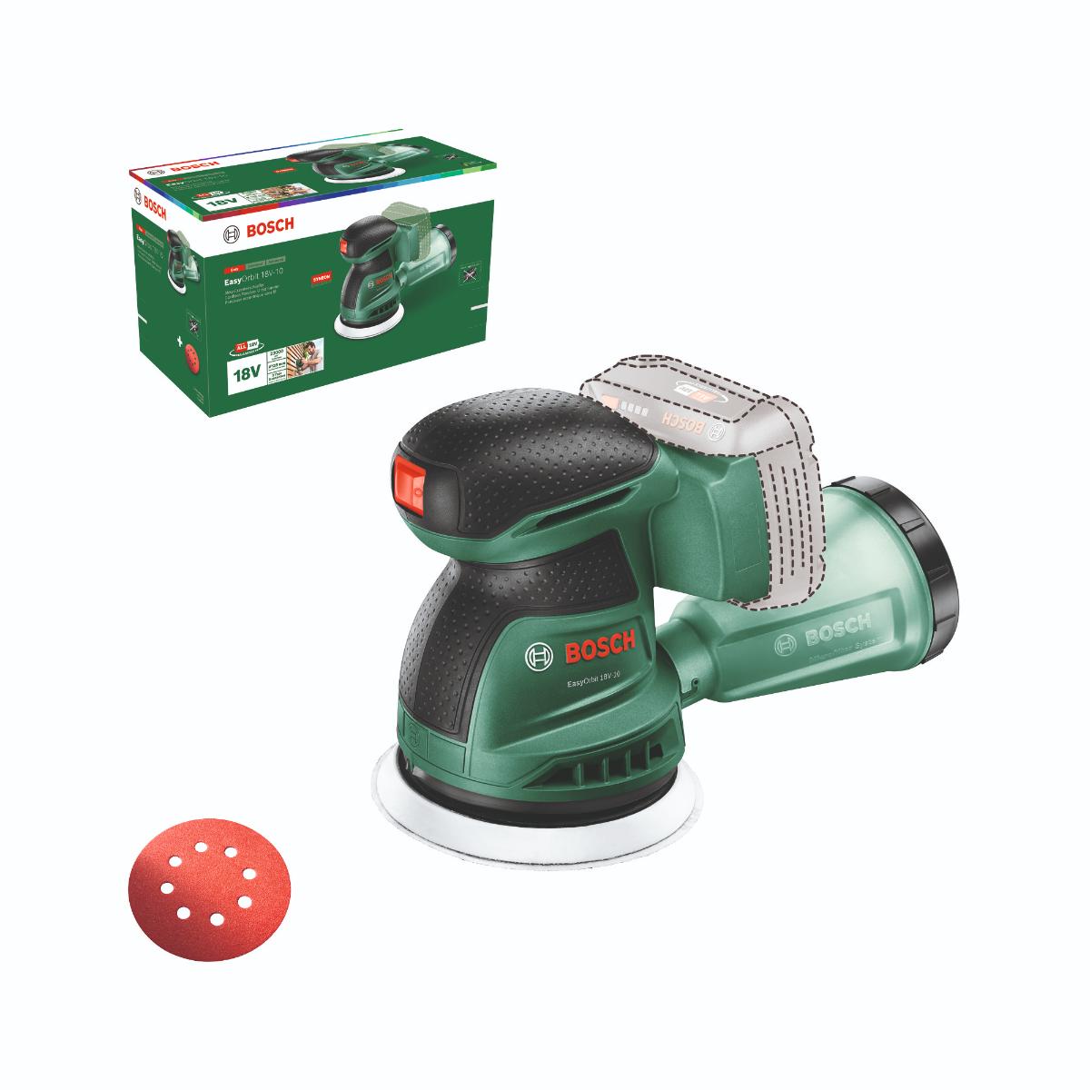 Bosch Akku-Exzenterschleifer EasyOrbit 18V-10