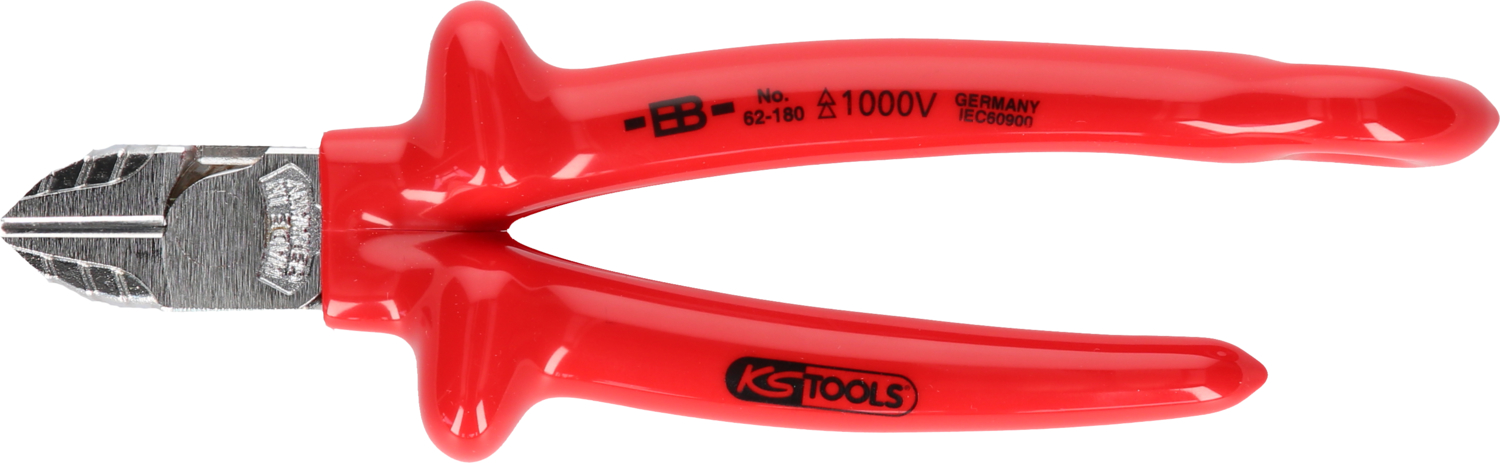 KS Tools 1000V Seitenschneider mit Sicherungsöse für Sicherheitsleine