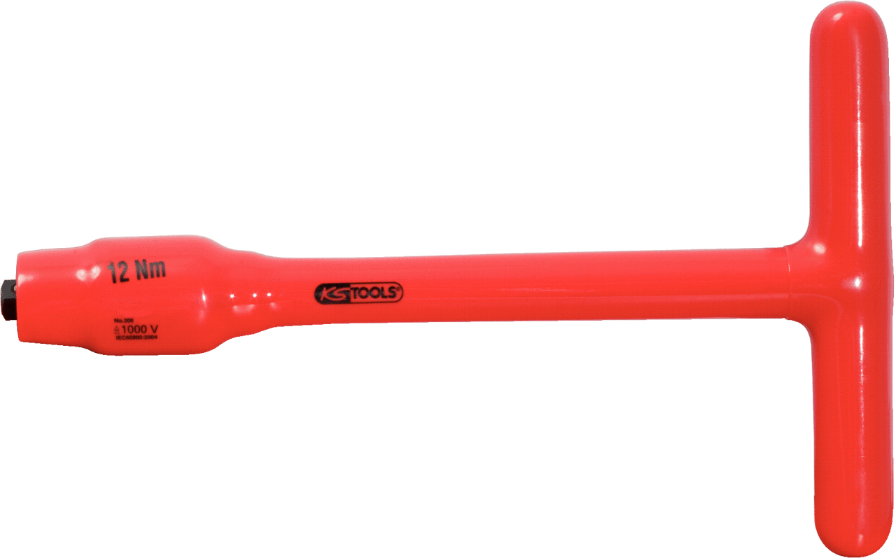 KS Tools 3/8" Festeingestellter T-Griff-Drehmomentbegrenzer mit Schutzisolierung