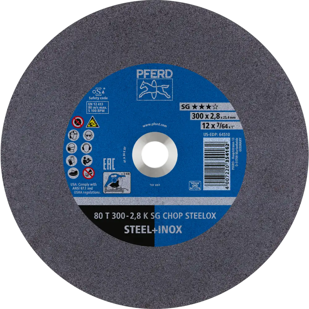 PFERD TOOLS Trennscheibe Metallkreissäge T Leistungslinie SG CHOP STEELOX Stahl/Edelstahl