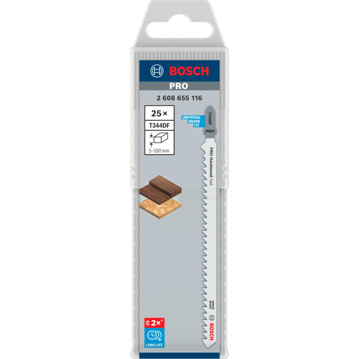 Bosch PRO Hardwood fast T344DF Stichsägeblatt,152 mm - 25 stück