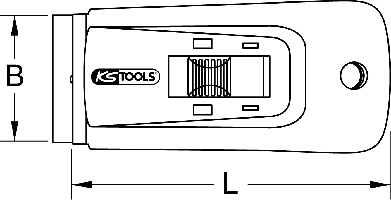 KS Tools Plakettenschaber, 40mm