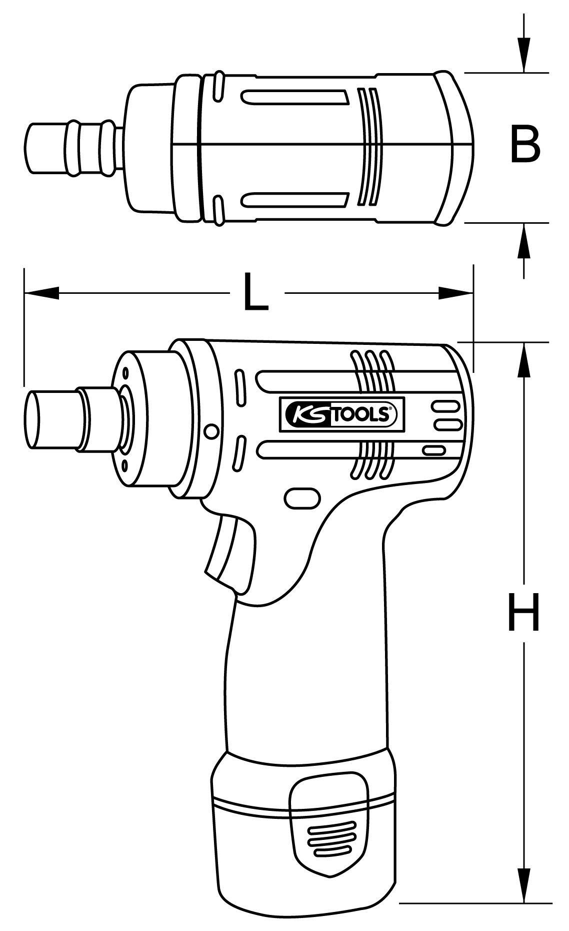 KS Tools Akku-Hochleistungs-Schleifer, 22.000 U-min 10,8V