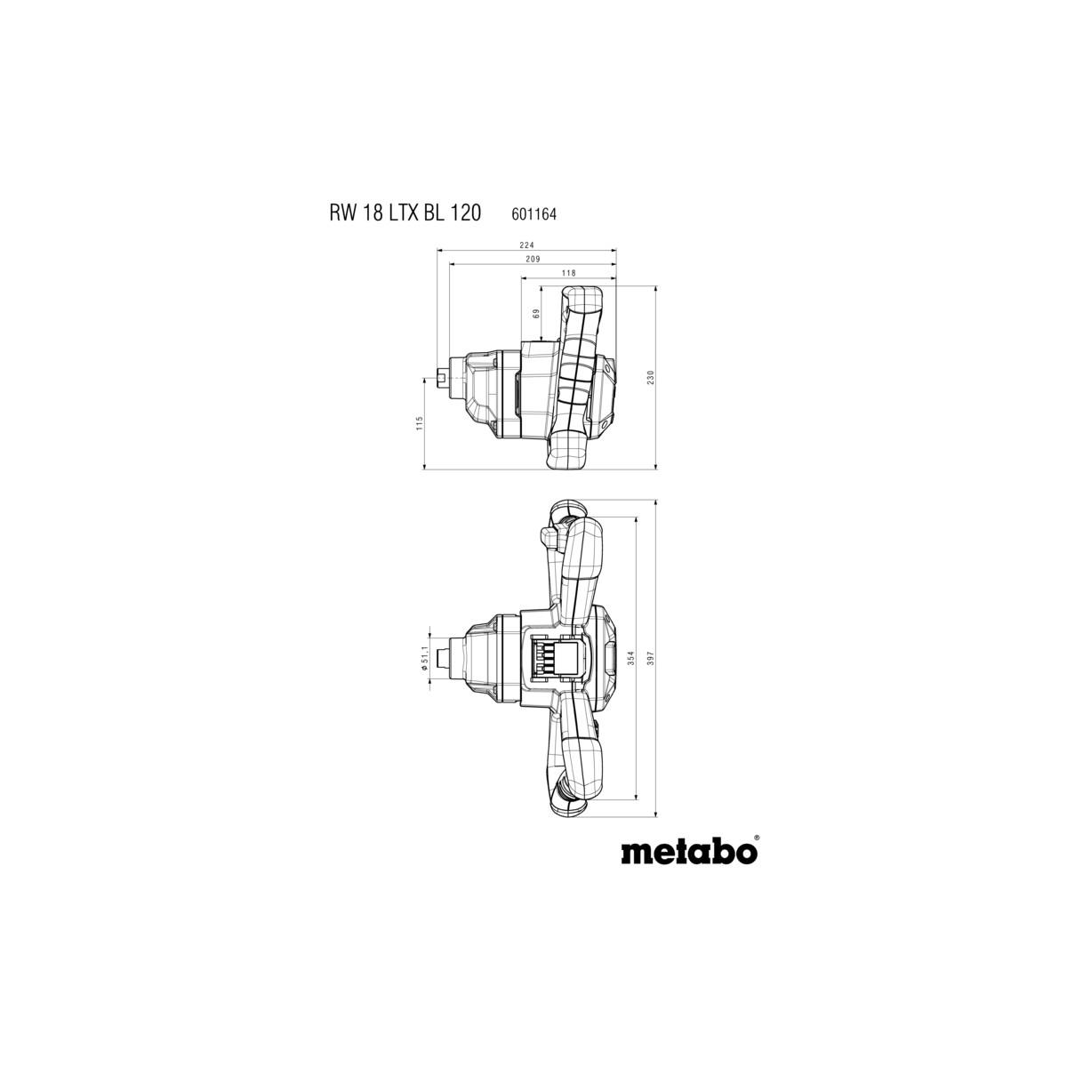 Metabo Akku-Rührwerk RW 18 LTX BL 120 - Karton
