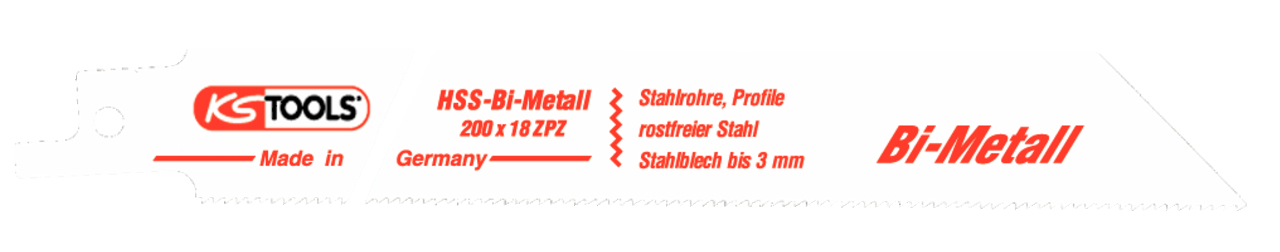 KS Tools Säbelsägeblatt, 200mm, 1,4mm, 5er Pack
