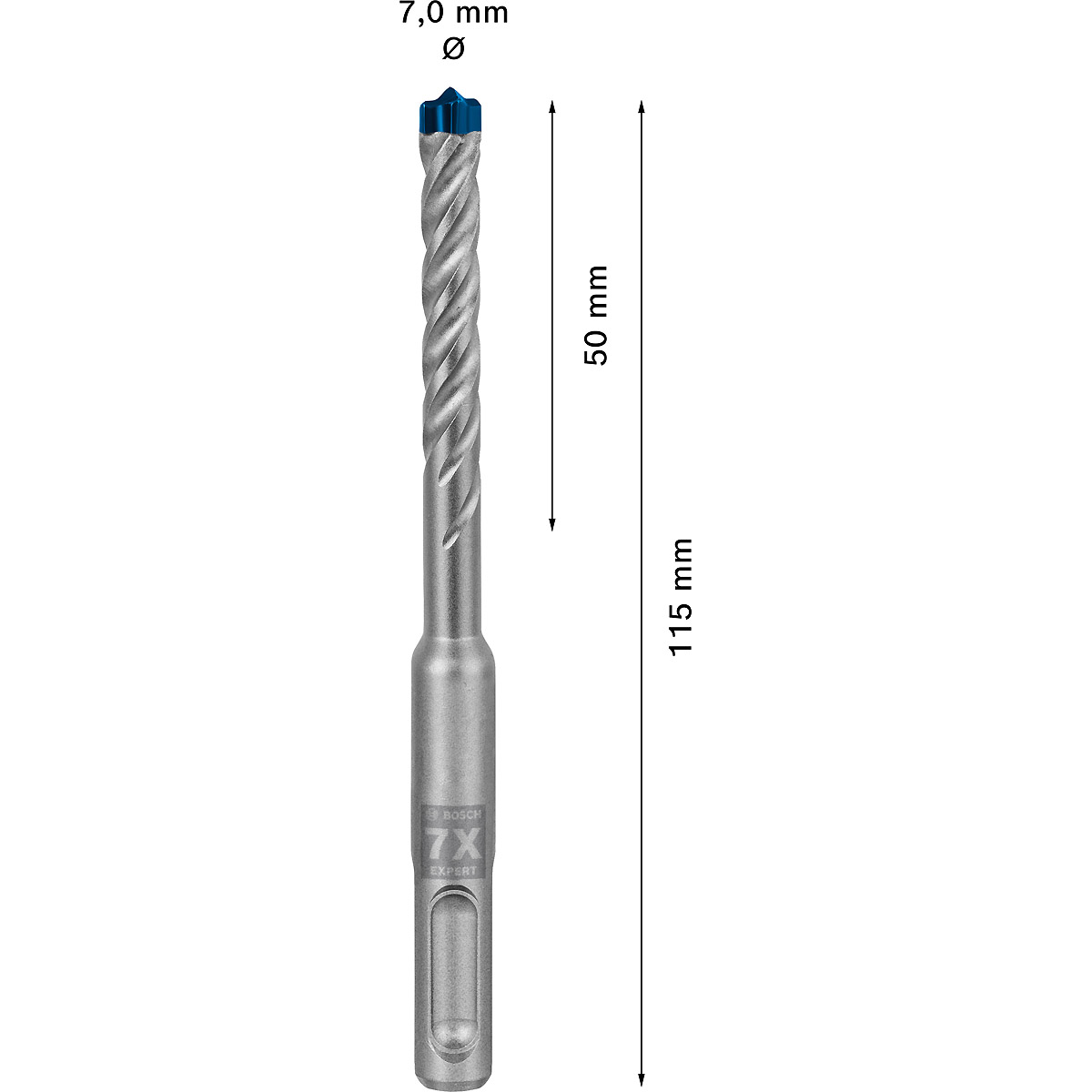 Bosch EXPERT SDS plus-7X Hammerbohrer, für Bohrhämmer ø 7 mm