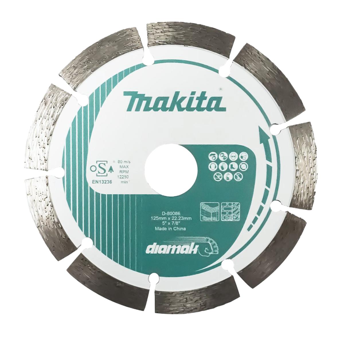 Makita Diamak Diamanttrennscheibe Ø 125 mm, 1,8 mm Schnittstärke, Beton, Ziegel, Stein