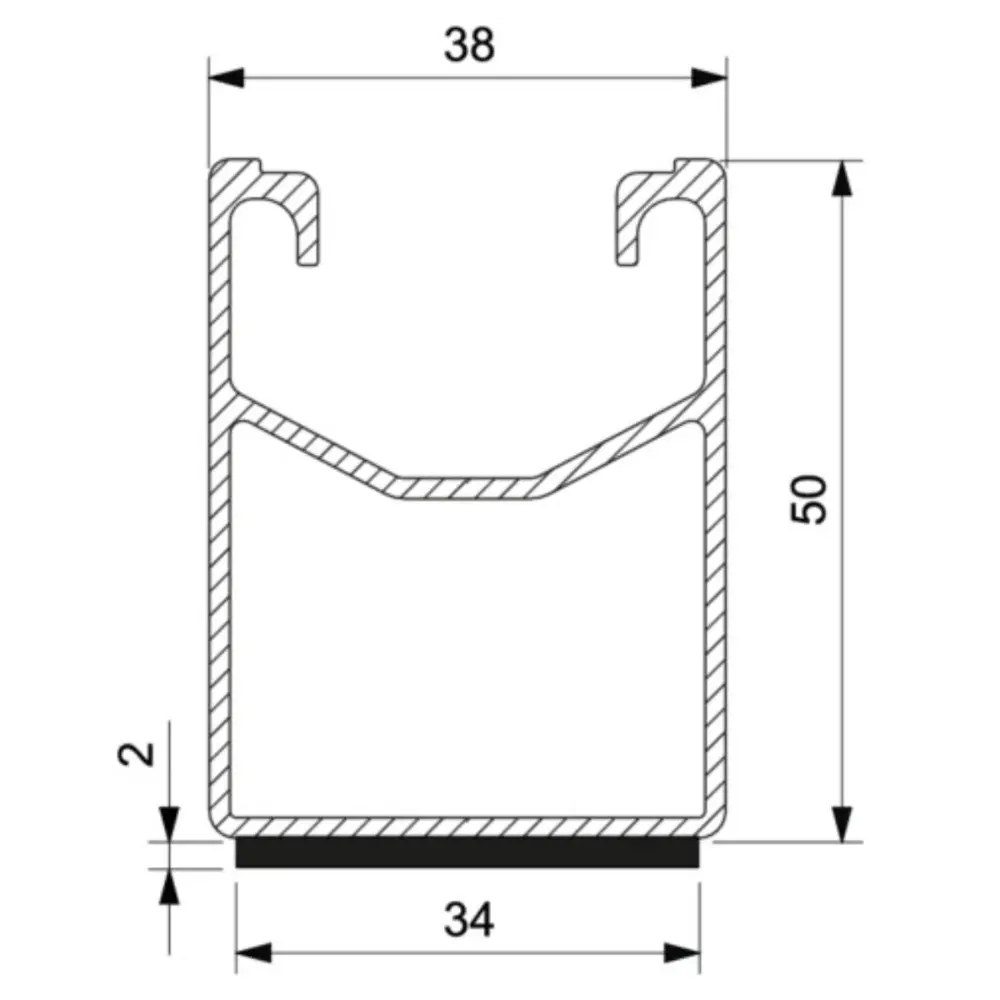 Fischer Profil SolarMetal L H50 110 EPDM Aluminium