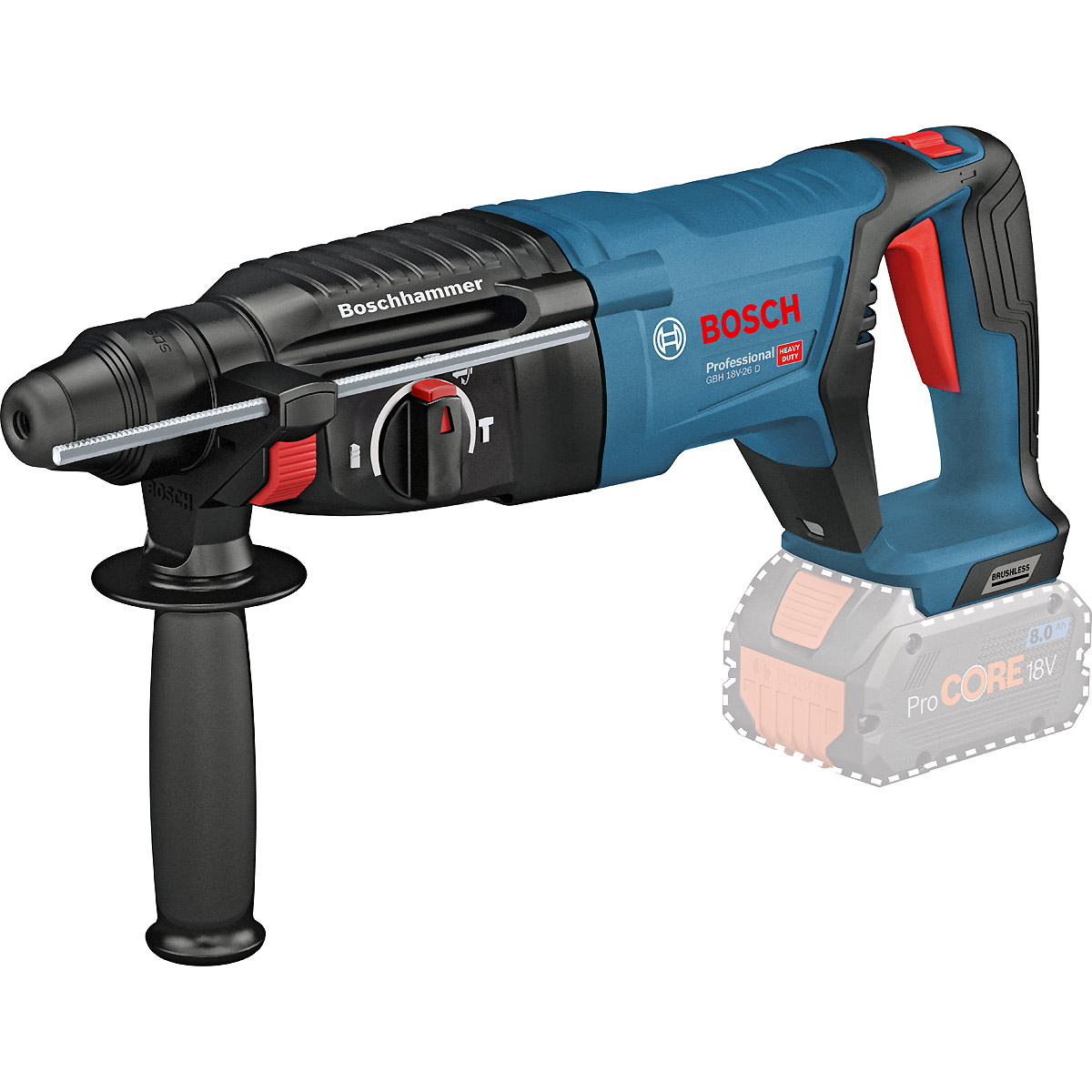 Bosch Akku-Bohrhammer mit SDS plus GBH 18V-26 D, Solo Version