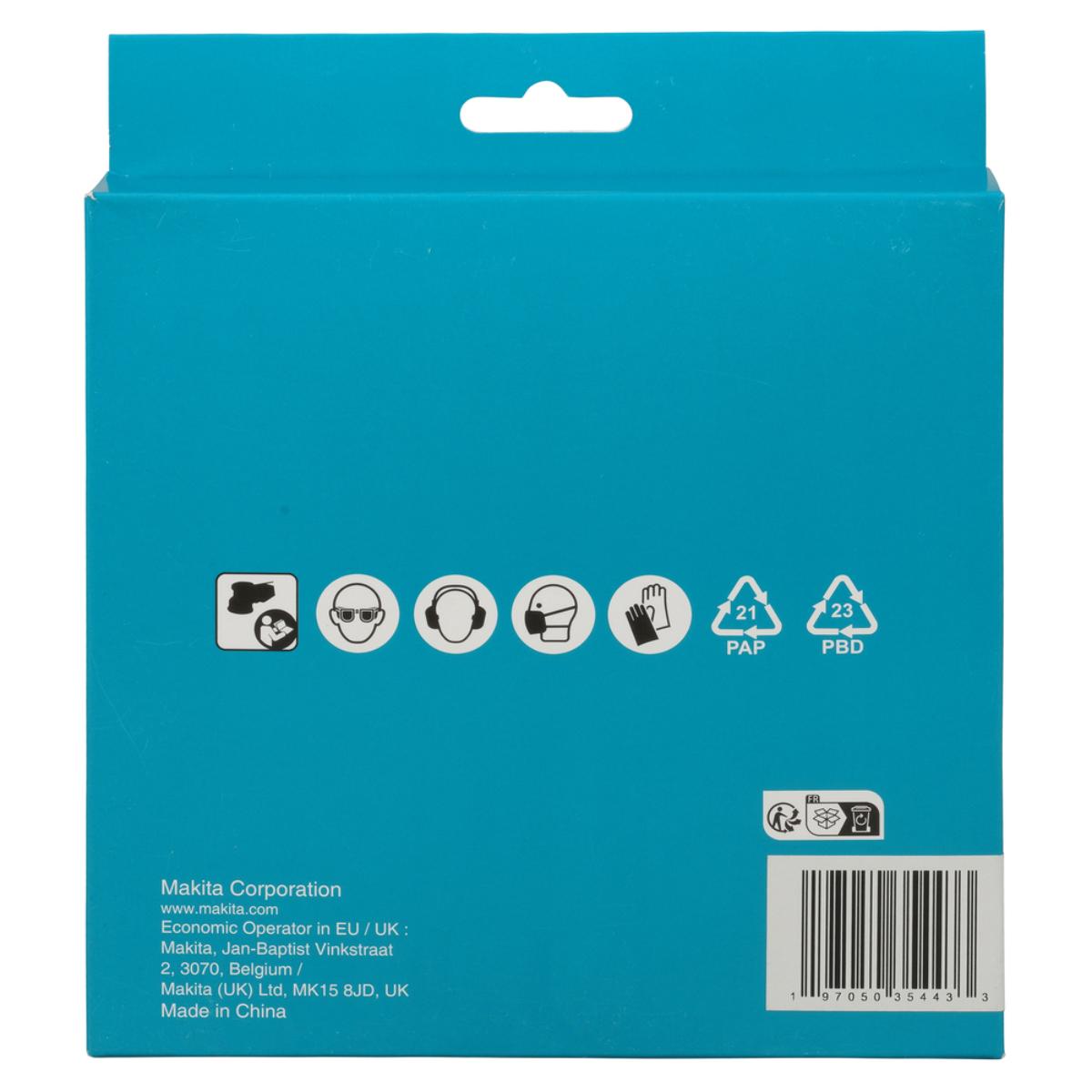Makita Netzschleifmittel 150mm, Körnung A180,Klett, Gitter, 10 Stück