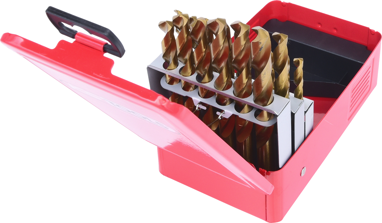 KS Tools HSS TiN Spiralbohrer-Satz, Stahlblechkassette 25-tlg 1-13mm