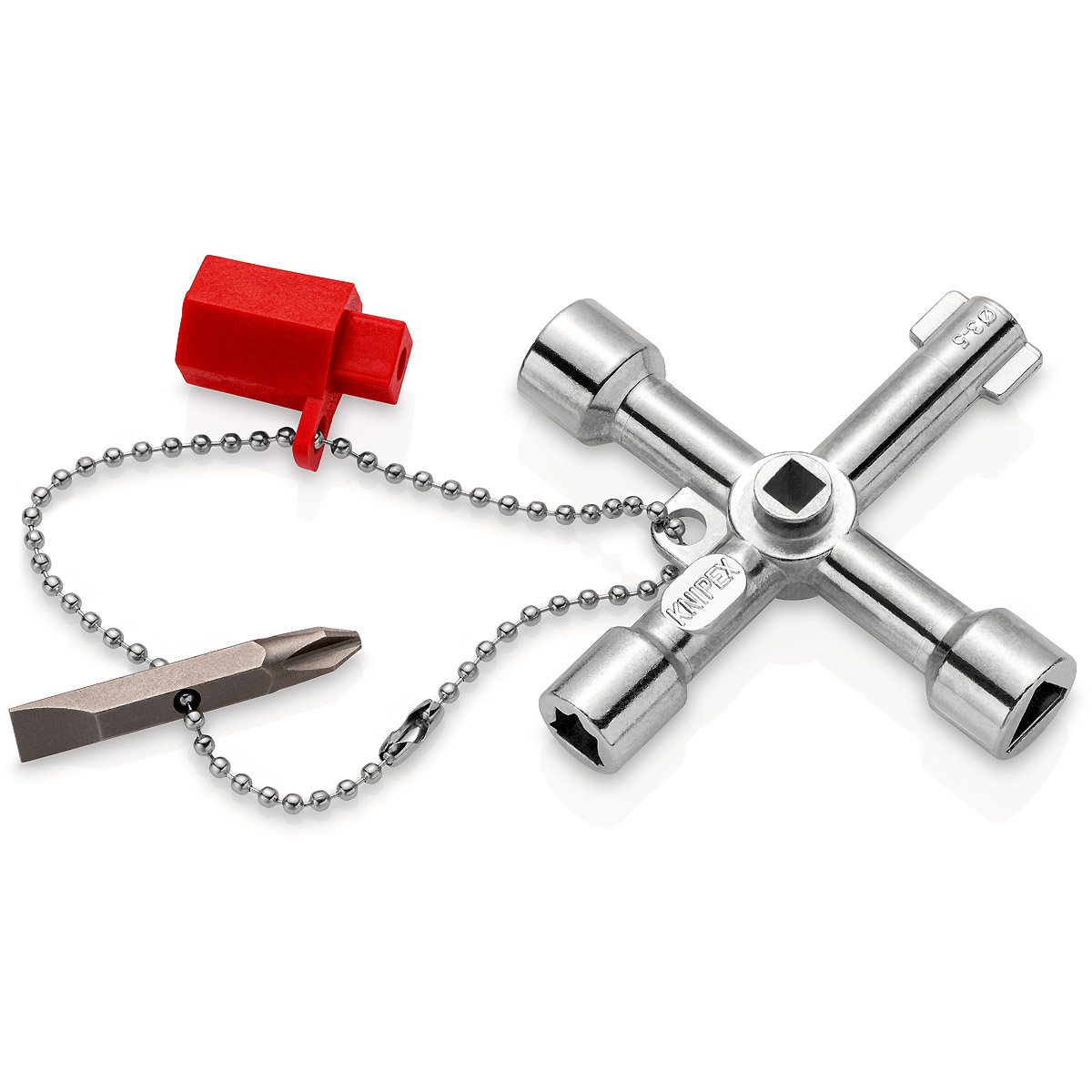 KNIPEX Schaltschrankschlüssel für gängige Schränke und Absperrsysteme 76 mm