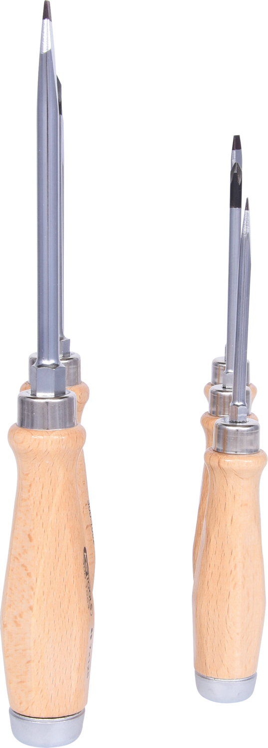 KS Tools ERGOTORQUE WOODmax Schlag-Schraubendreher-Satz, 6-tlg