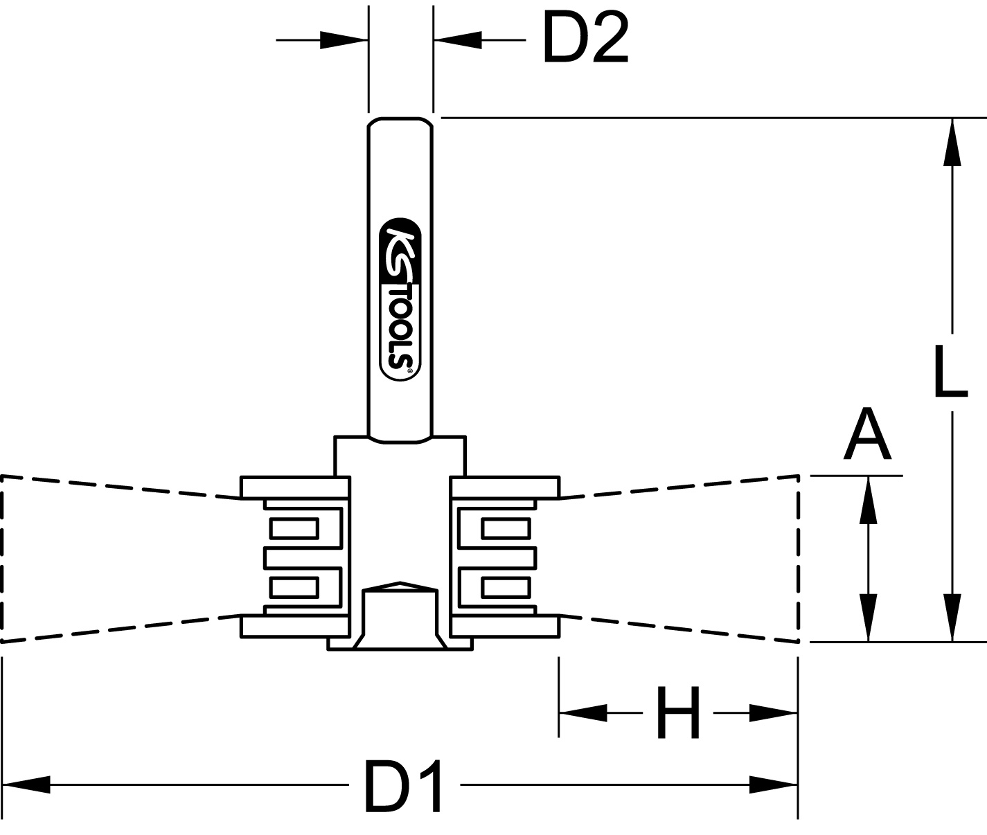 KS Tools Stahldrahtbürstenscheibe 0,3mm