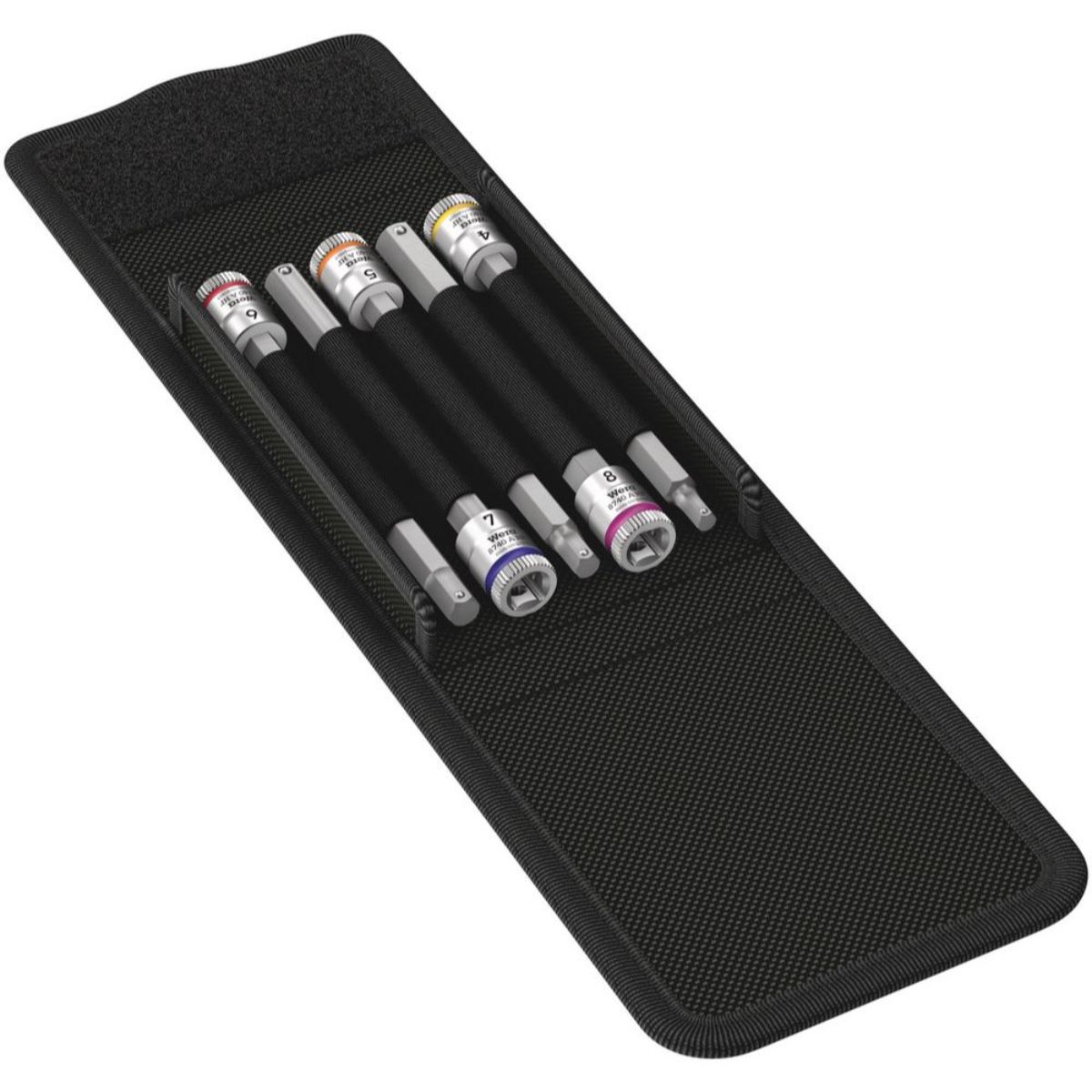 Wera 8740 A HF 1 Zyklop Bitnuss-Satz + 1/4"-Antrieb für Innensechskantschrauben, 5-tlg
