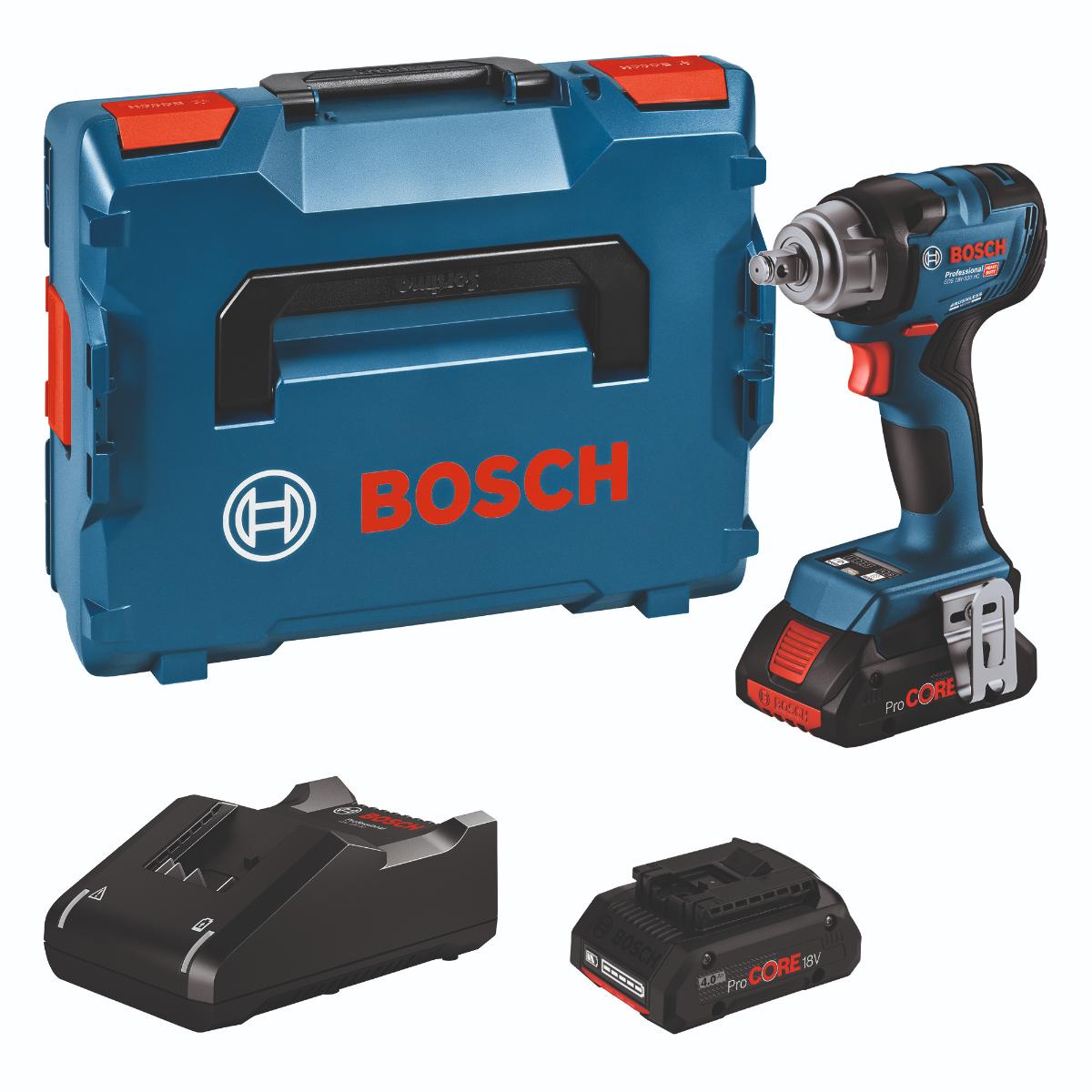 Bosch Akku-Drehschlagschrauber GDS 18V-330 HC, L-BOXX 136, 2 x Akku ProCORE18V 4.0Ah