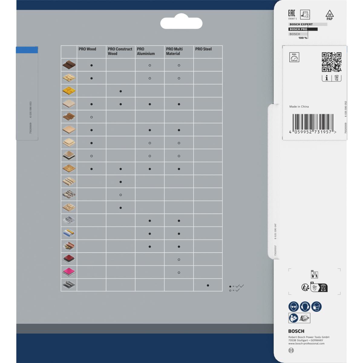 Bosch PRO Stahl Cordless KSB, 203x1.8x25.4mm, 42
