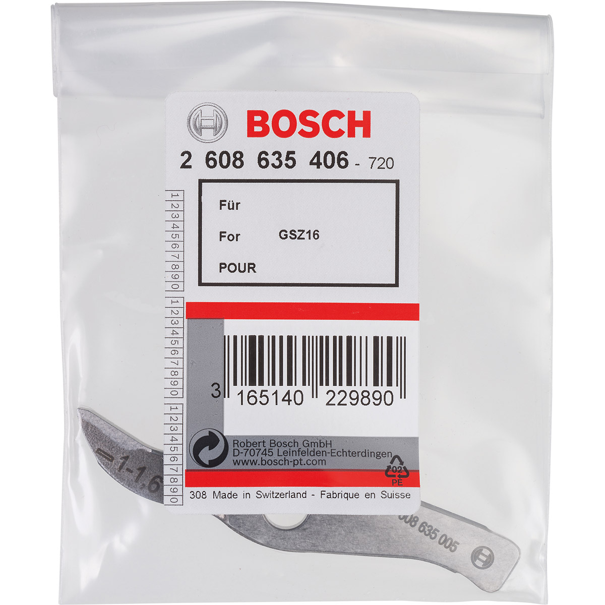 Bosch Messer gerade bis 1,6 mm, für Bosch-Schlitzschere GSZ 160 Professional