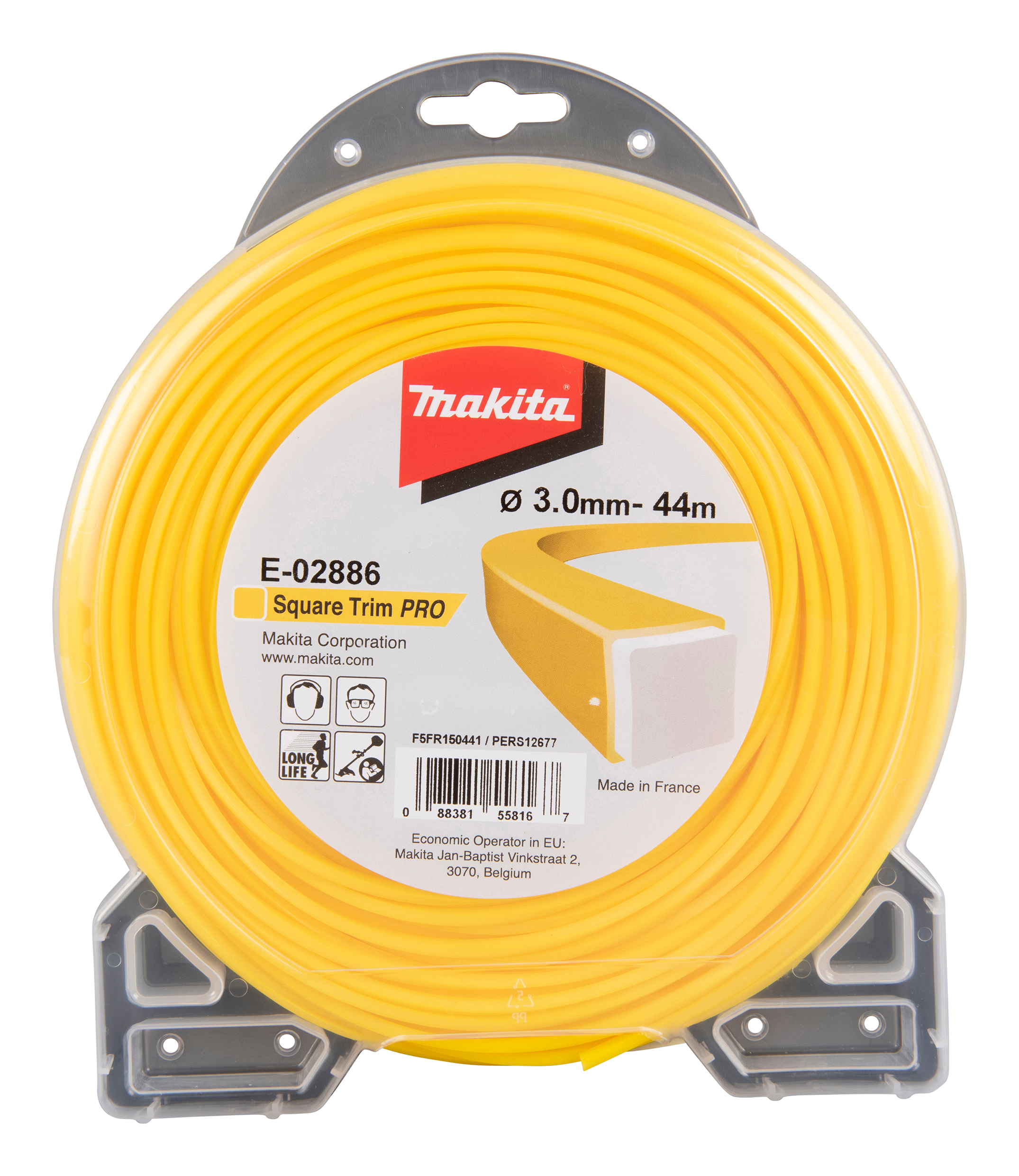 Makita Mähfaden 4kant, 3,0 mm x 44 m - E-02886
