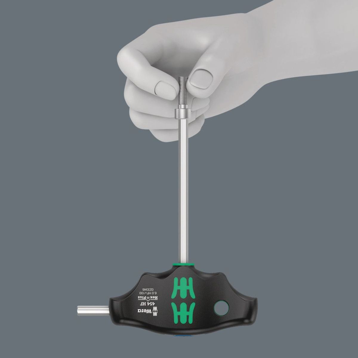 Wera 454/7 HF Set 2 Schraubendrehersatz Quergriff-Schraubendreher Hex-Plus + Haltefunktion, 7-tlg
