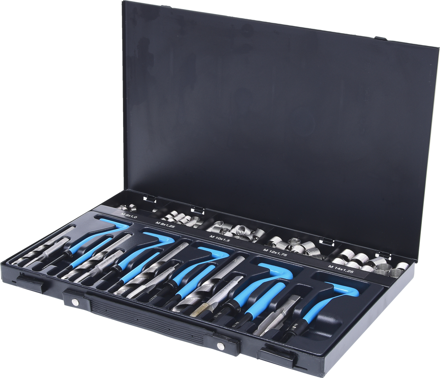KS Tools Nirostahl Gewinde-Reparatur-Satz M6-M14, 113-tlg