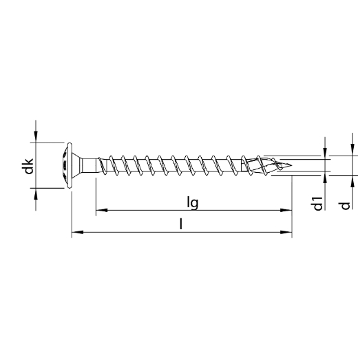 HECO TOPIX-plus, Rückwandschraube, T-Drive, VVG, A3K