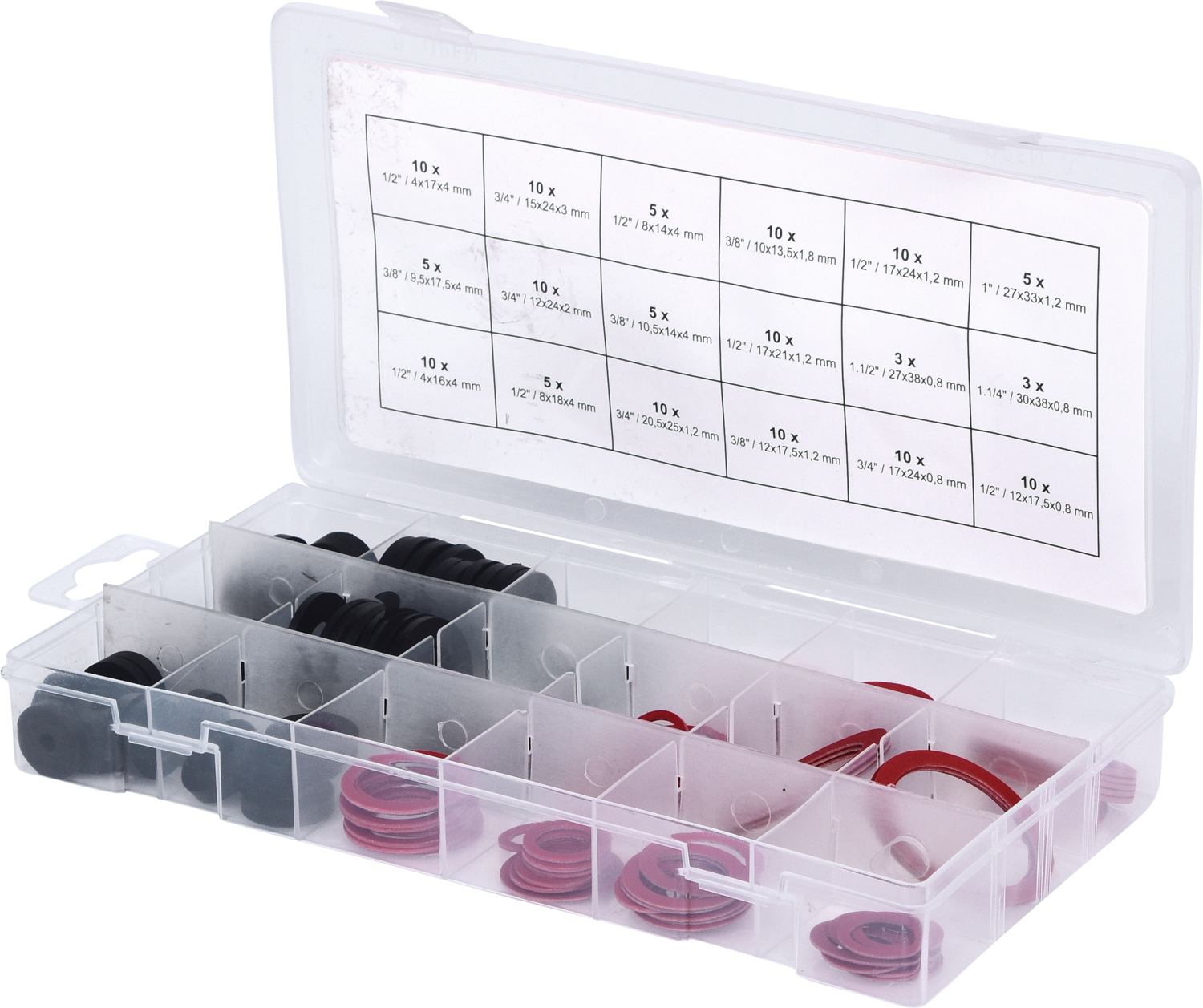 KS Tools Sortiment Dichtringe-Sanitär, 141-tlg