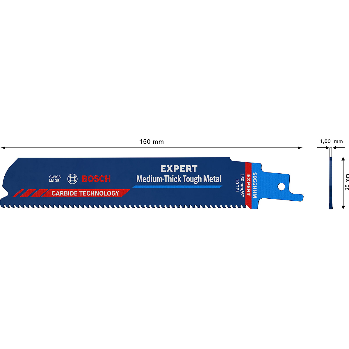 Bosch EXPERT ‘Medium-Thick Tough Metal’ S 955 HHM Säbelsägeblatt
