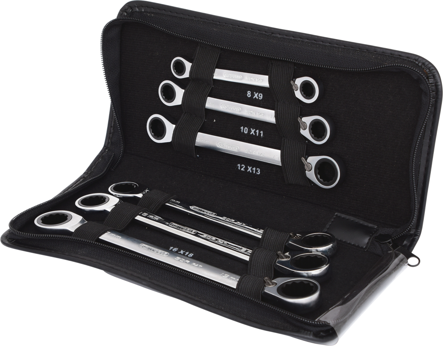 KS Tools GEARplus Doppel-Ratschenringschlüssel-Satz,umschaltbar,6-tlg