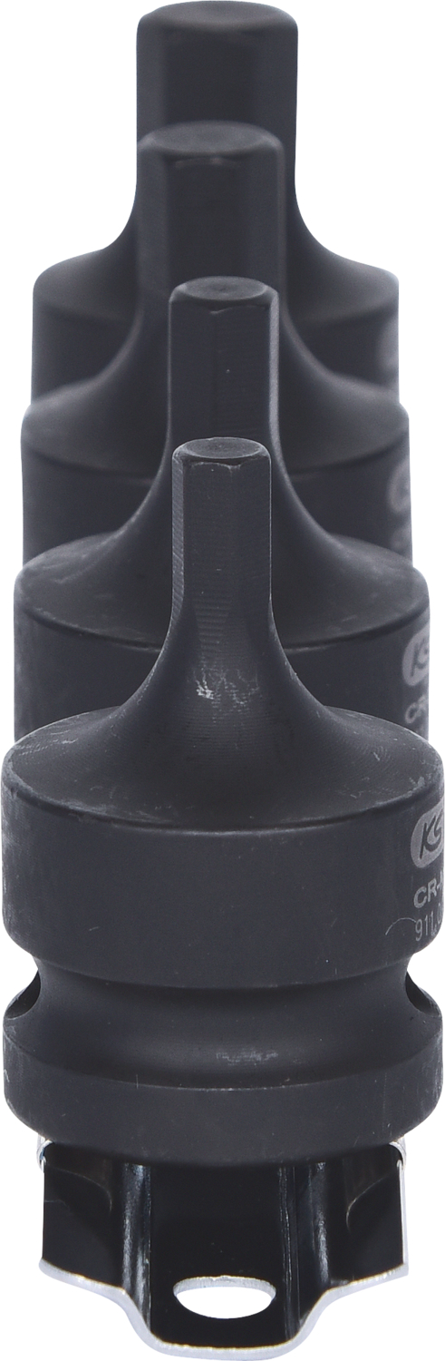 KS Tools 1/2" Kraft-Bit-Stecknuss-Satz, kurz, 4-tlg
