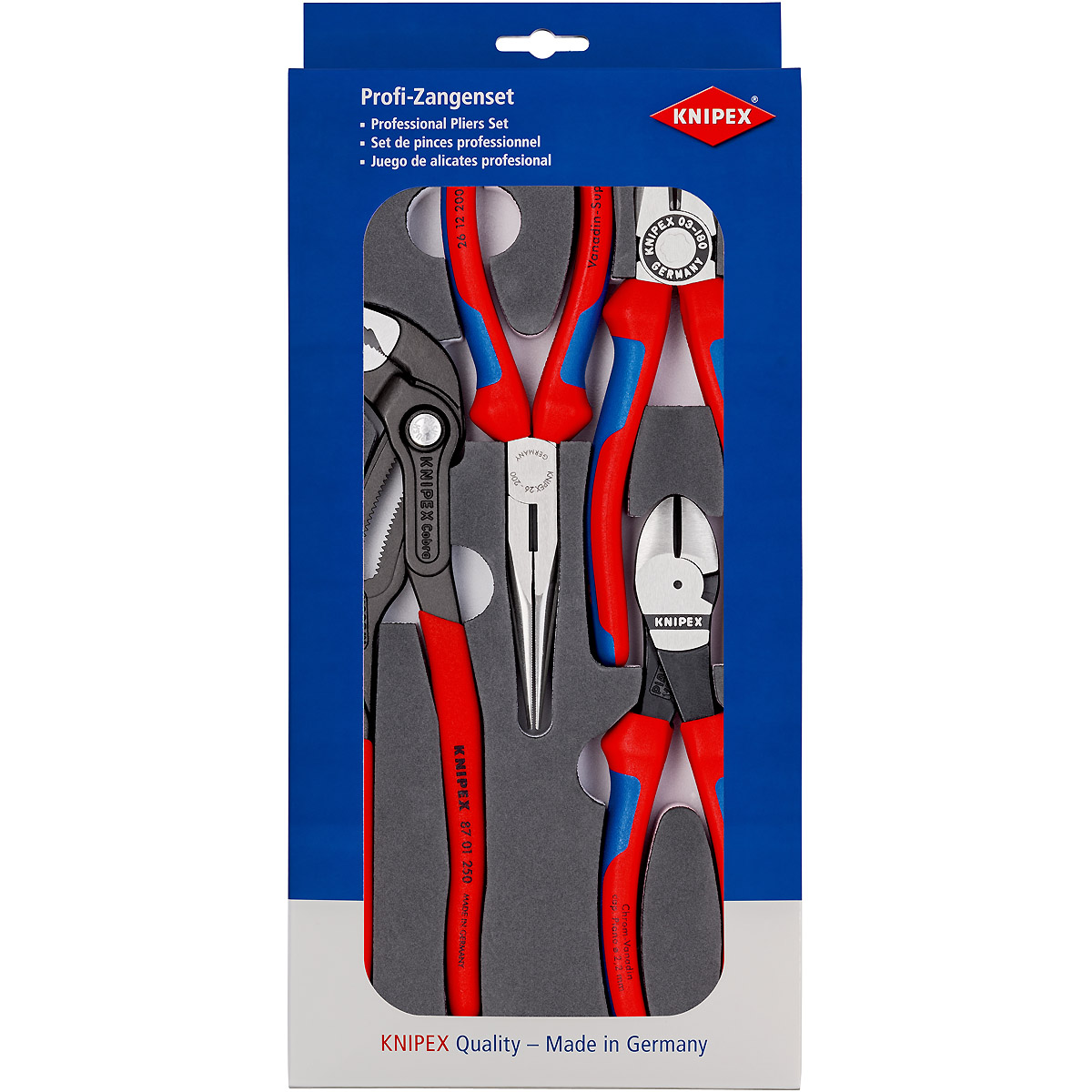 KNIPEX Zangen-Set in Schaumstoffeinlage 333 mm