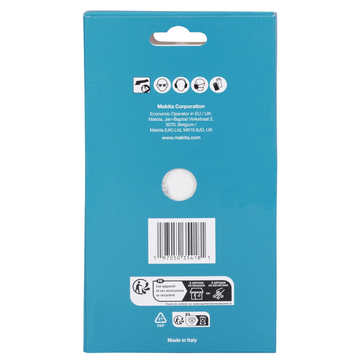 Makita Schleifpapier 100x150mm, Körnung A240,Klett, 7 Loch, 10 Stück
