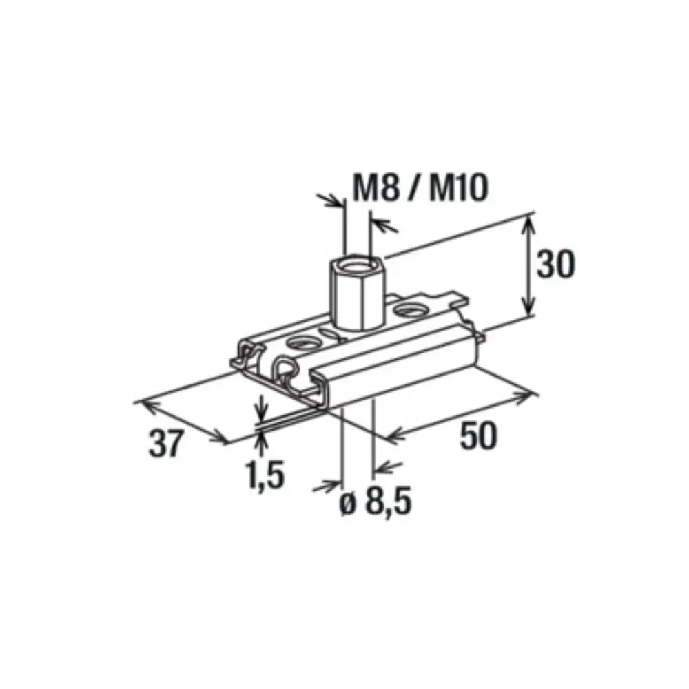 Fischer Schiebeschlitten kompakt FASC M8/10
