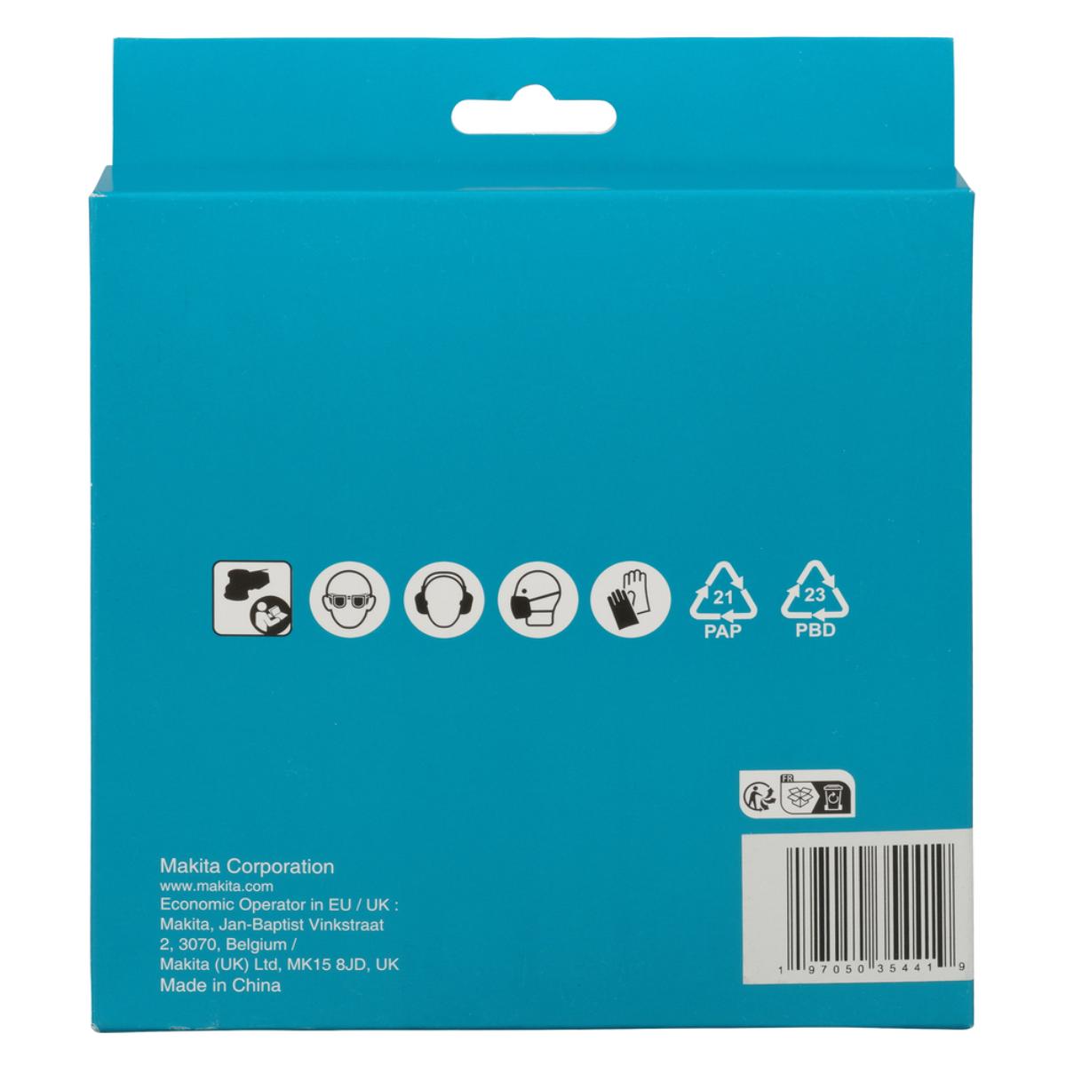 Makita Netzschleifmittel 150mm, Körnung A80,Klett, Gitter, 10 Stück