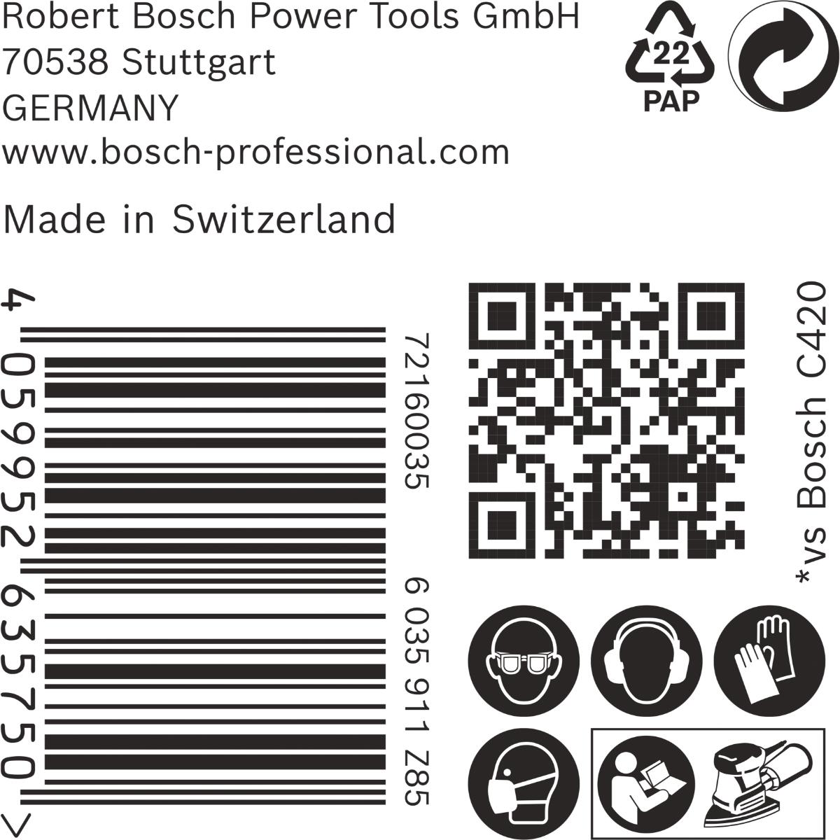 Bosch EXPERT M480 Schleifnetz, 100 x 150 mm, 50 Stück