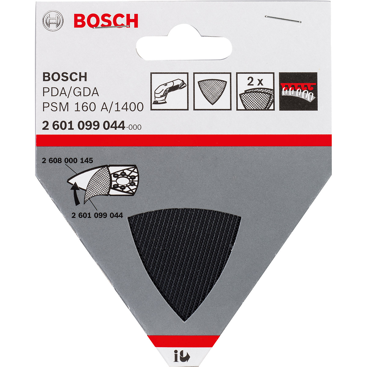 Bosch Klettgewebeersatz für Lamellenschleifvorsatz, 2er-Pack