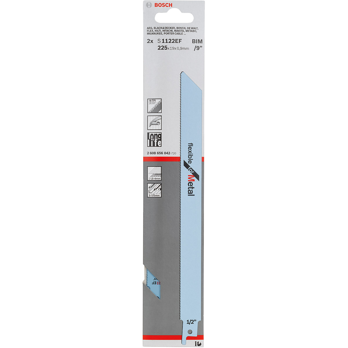 Bosch Säbelsägeblatt S 1122 EF, Flexible for Metal