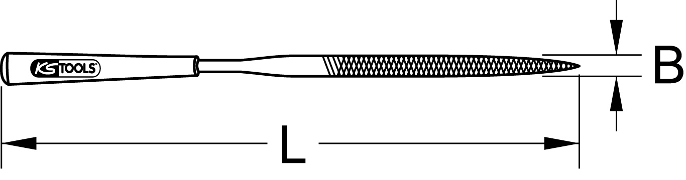 KS Tools Oval-Nadelfeile, 5mm